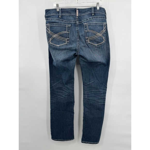 Ariat Real Denim Dresden St Ivy Womens Jeans Bootcut Blue Wash Size 36x33 - Picture 3 of 9